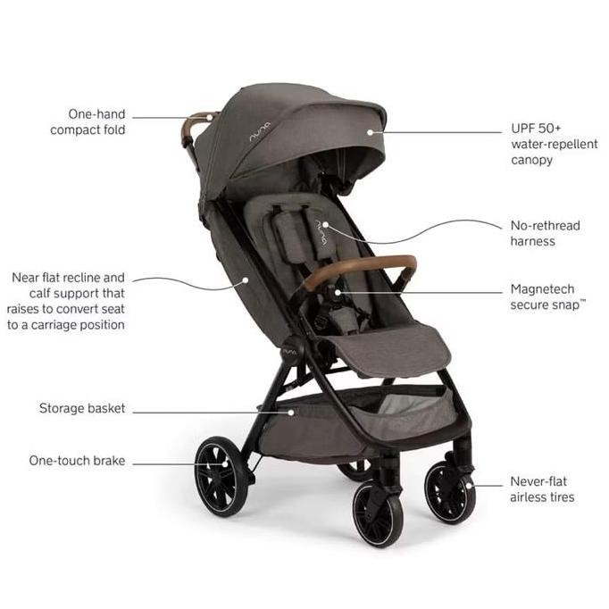STROLLER NUNA TRVL LX / STROLLER BABY NUNA KABIN SIZE INCLUDED BAG & RAIN COVER