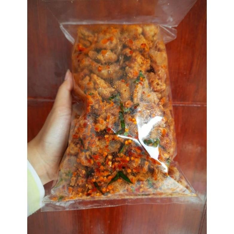 

Ready_Stock_Cod Kulit Krispy Ayam Pedes Bumbu Daun Jeruk 1Kg Rt-342