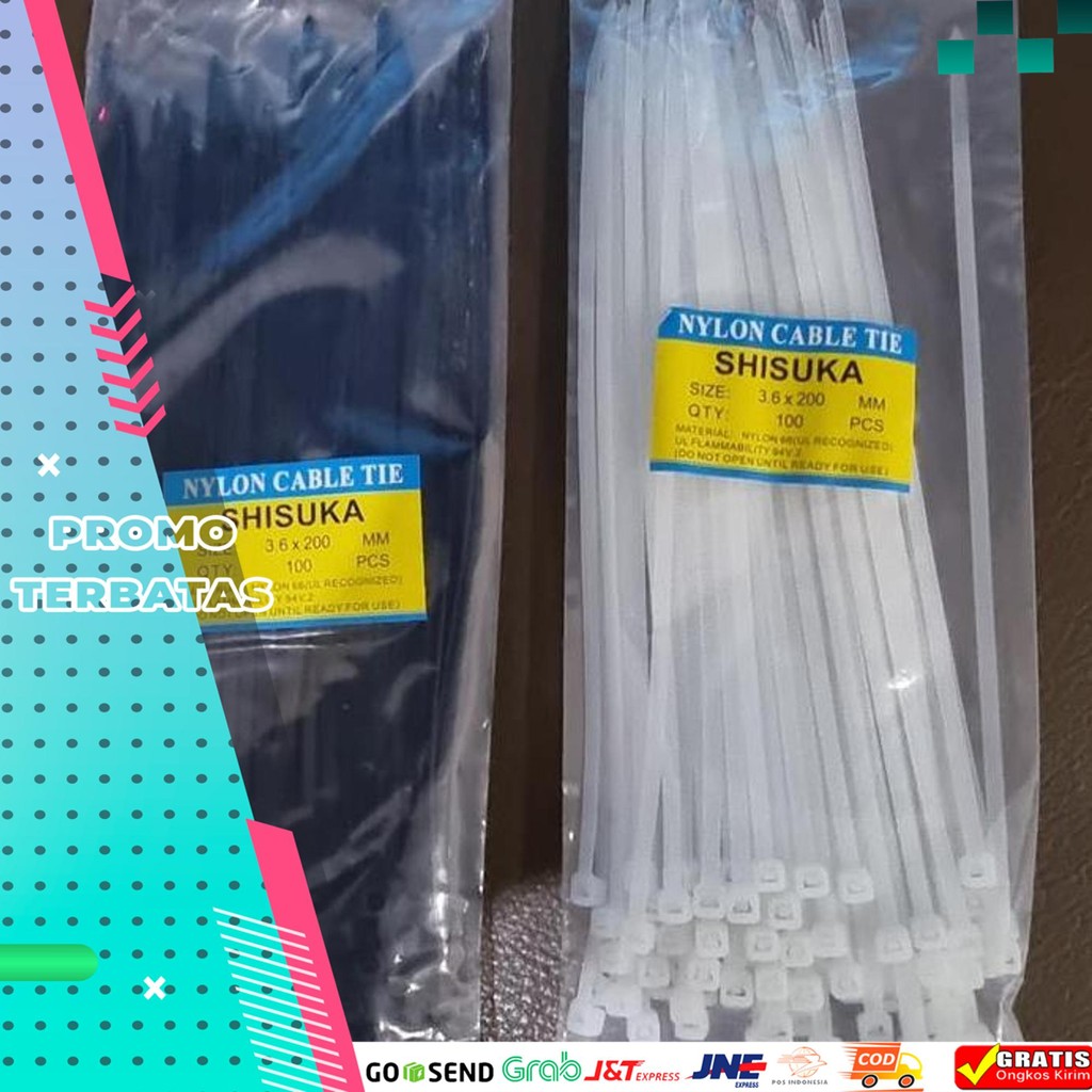 

KABEL TIES SHISUKA 3.6 X 200 MM (20CM) ISI 100 BUAH