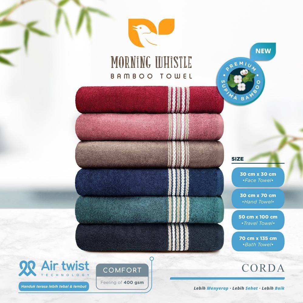Morning Whistle Supima Corda Handuk Katun Bambu