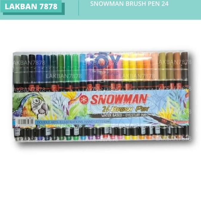 

Sale Snowman Brush Pen 24 / Brushpen 24 Colour Kaligrafi Spidol Kuas