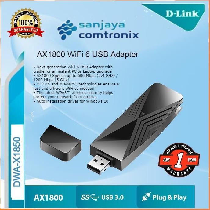 D-Link Dwa-X1850 Ax1800 Wifi 6 Usb Adapter New Stok