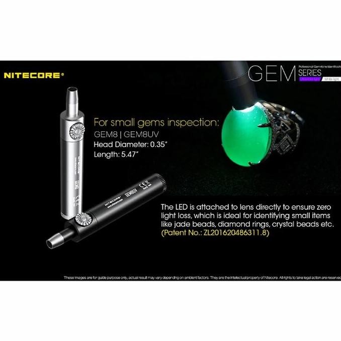 Flashlight Nitecore Gem 8 Kualitas Premium