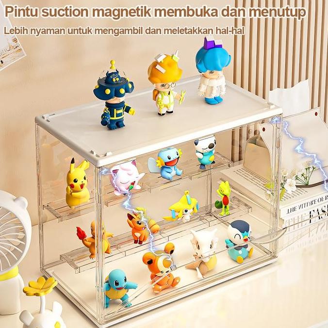 [Cod] Kotak Display Penyimpanan Bening Kualitas Tinggi Figure Aksi Akrilik Bening Berdiri Kotak Disp