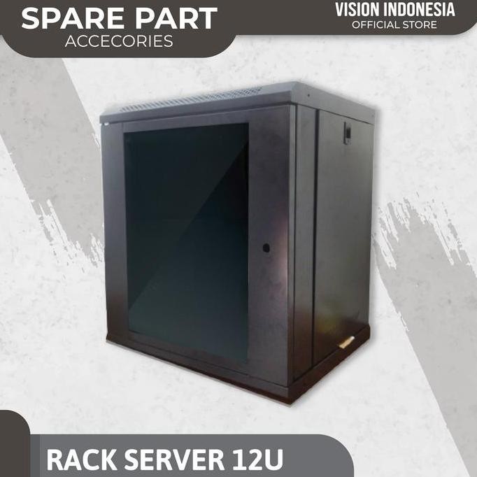 Wallmount Rackmount 12U, Rak Server Single Door 12U New Stok