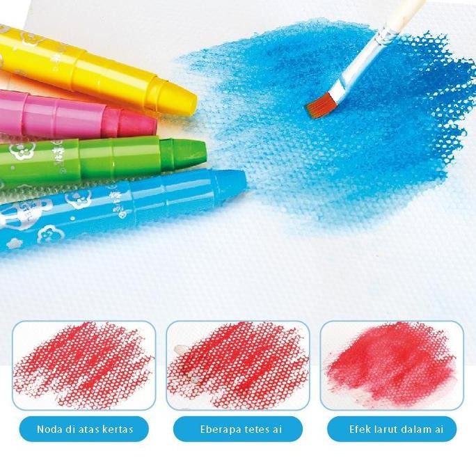 

Grasp Sedang Crayon Original 12/24/36/48 Warna Water Soluable Crayon Krayon Mewarnai