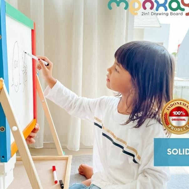 

Menkay 2 In 1 Drawing Board Papan Tulis Anak Dapat Kapur Spidol
