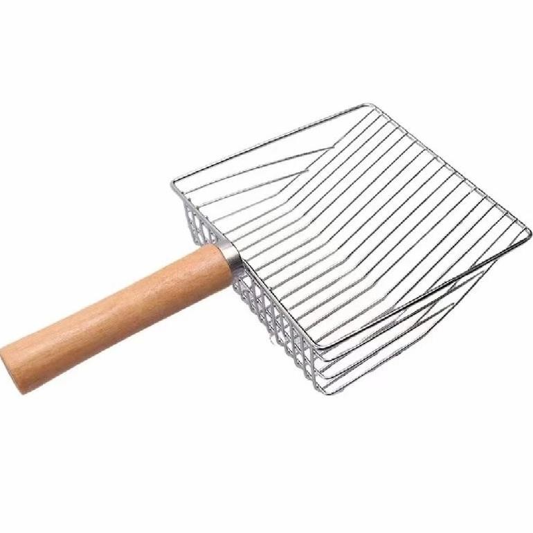 Serokan pasir Stainless Steel Serokan pasir kucing serokan pasir besi serokan kucing sekop pasir kuc