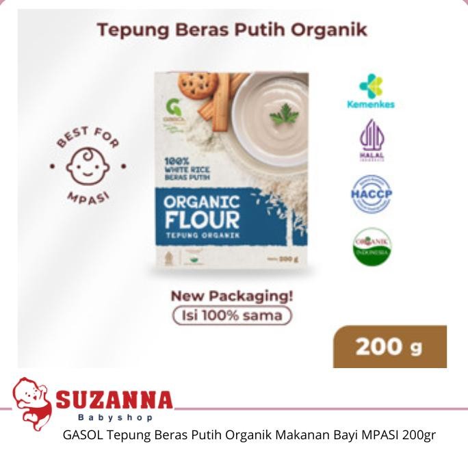 

Gasol Tepung Organik Beras Putih 200gr SV13