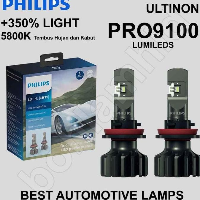 // Lampu Led Philips Ultinon Pro9000 Pro 9000 H11 H16 H8 Xtreme Ultinon 