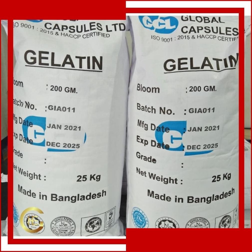 

Gelatine Powder/Gelatin Bubuk Sapi Import Halal MUI 250 gr - 1 Kg SV