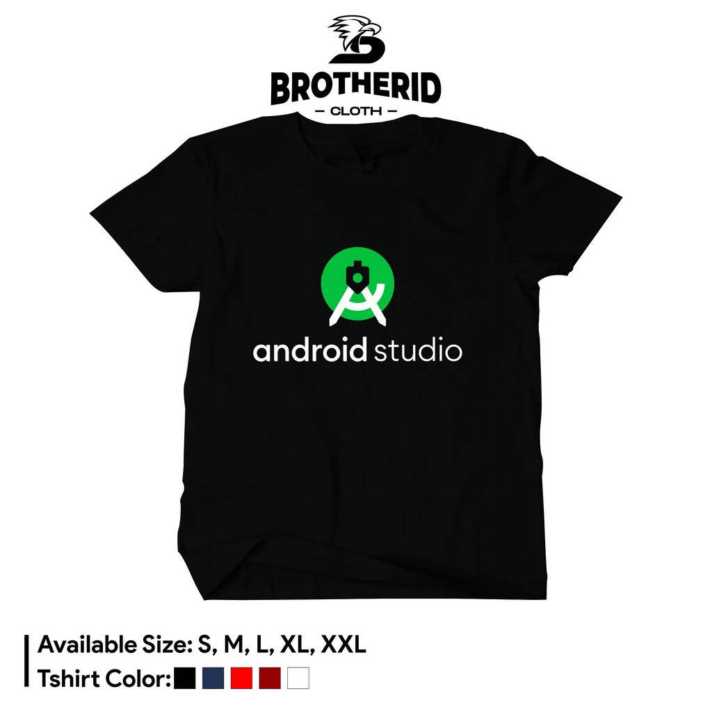 Promo Kaos Android Studio Baju Distro It Programmer Developer Combed 30S