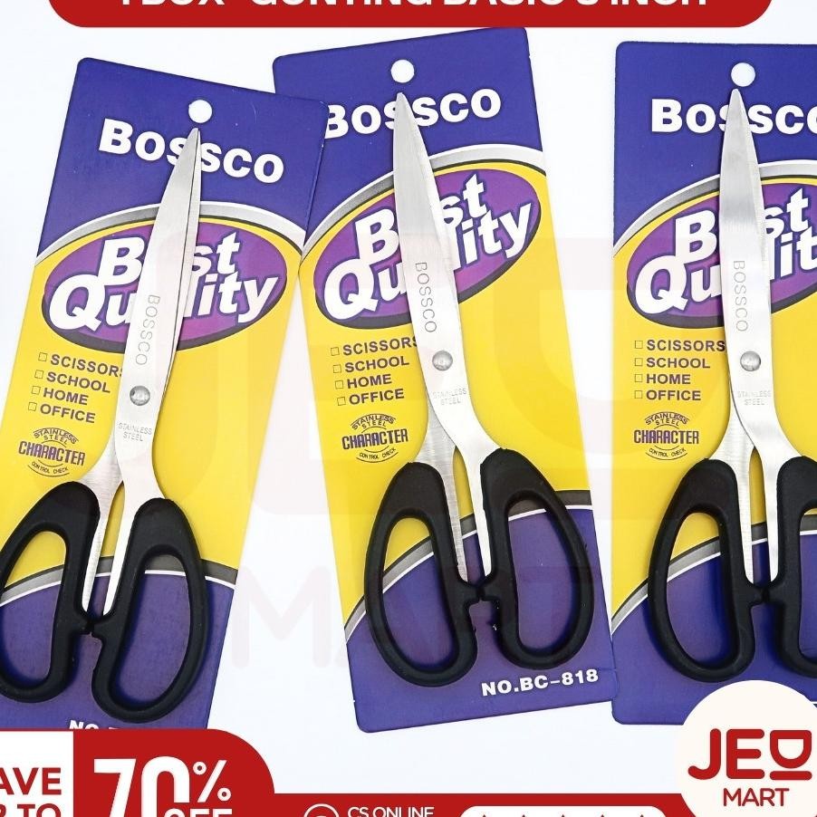 

1 Box Isi 12 Gunting Scissors Bossco 4 Inch6 Inch8 Inch Bc814816818