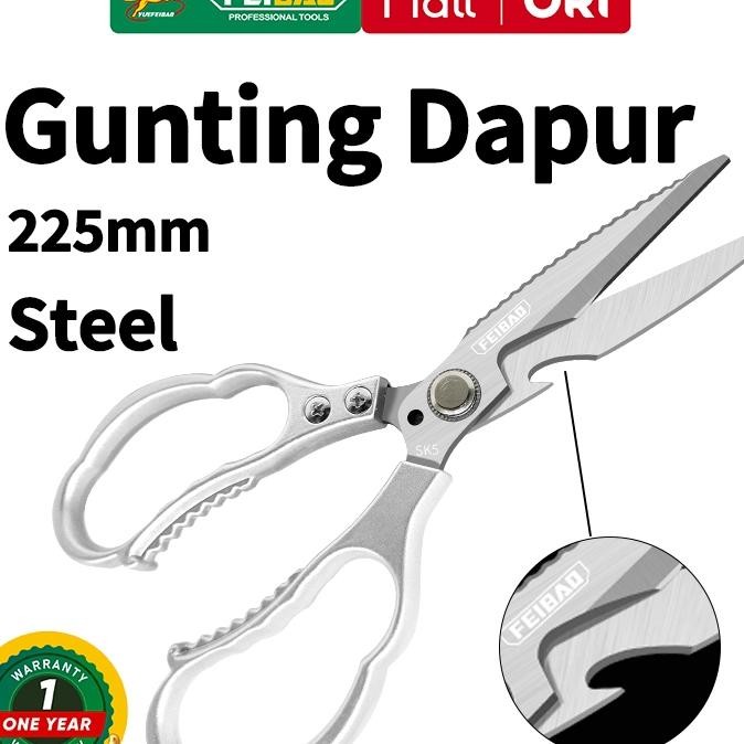 

Feibao Gunting Dapur Steel 225Mm Untuk Pembuka Botol Lubang Pemotong Benang Dan Mengikis Sisik Ikan