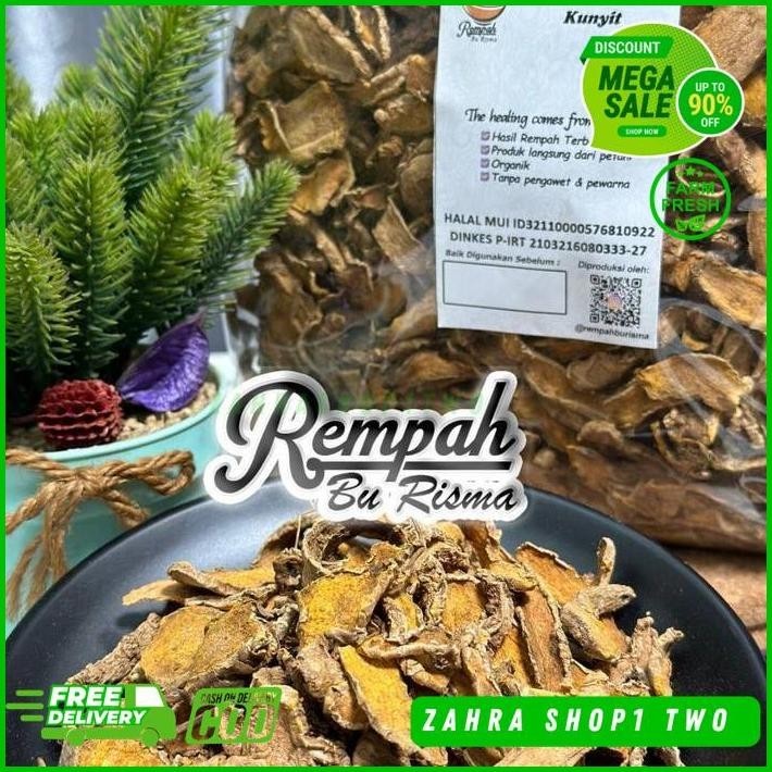 

KUNYIT KUNING KERING - KUNIR RAJANG KERING 500 GRAM BEST PRODUK