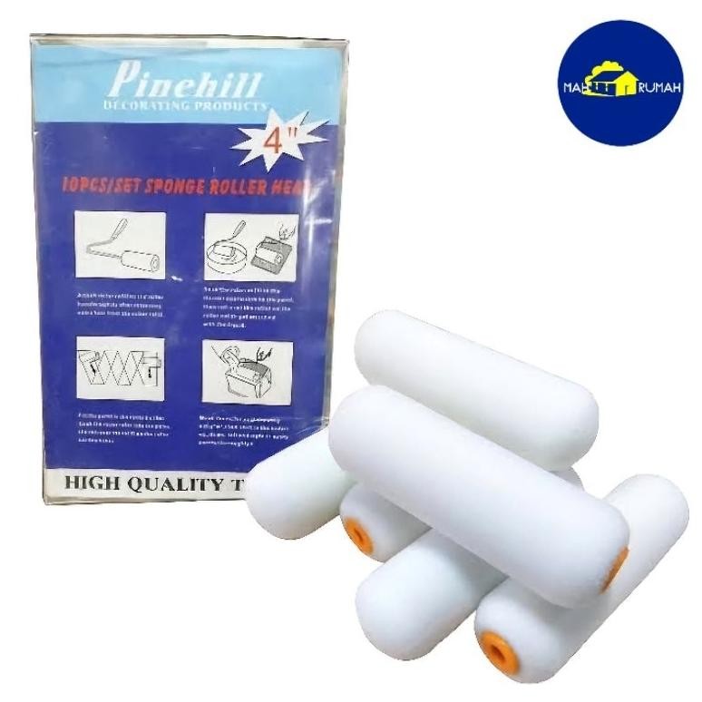 [1ktk] isi Refill Bulu Kuas Roll Rol Cat Kapal Minyak - PINEHILL 4" 4inch SPONGE SPONS  BUSA