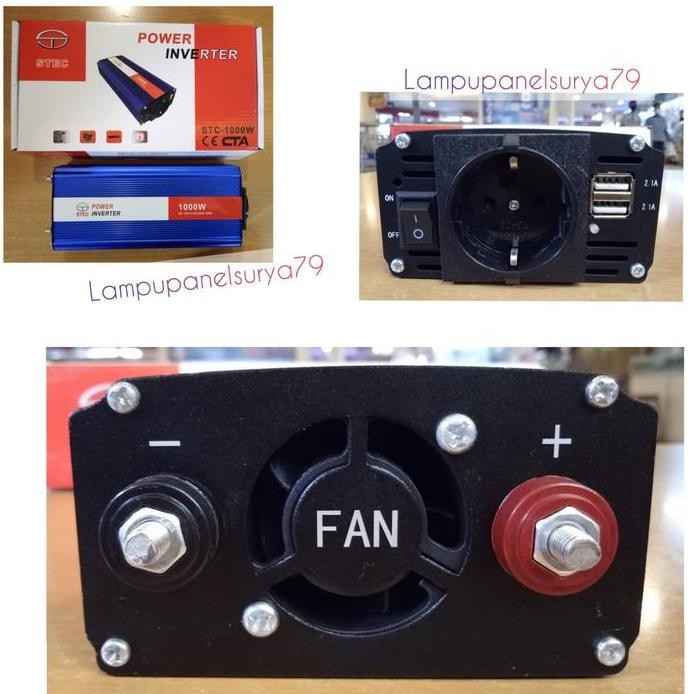 Power Inverter STEC STC DC to AC 1000Watt 12V, 1000W Modif