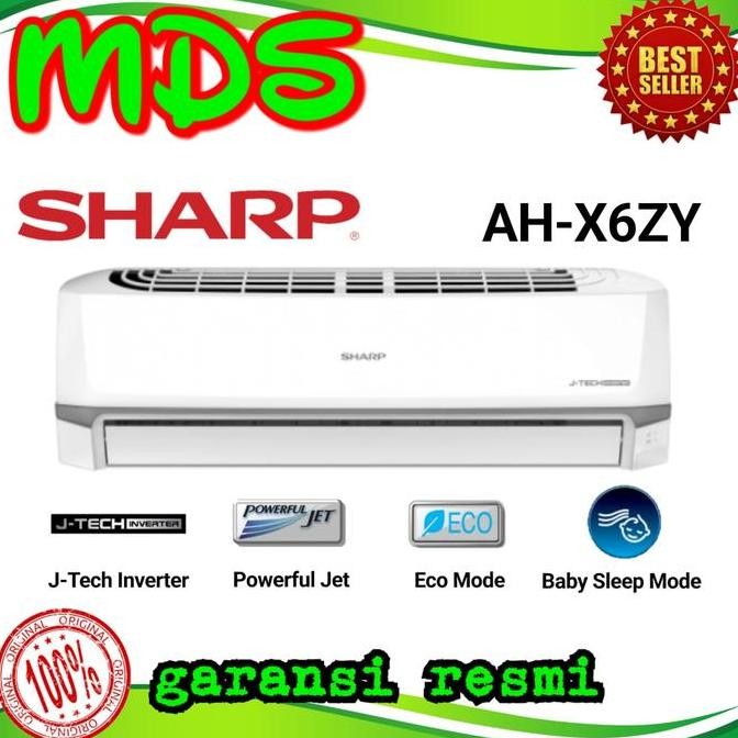 AC SHARP AH - X 6 ZY 1/2PK INVERTER HARGA AH - X ZY UNIT ONLY