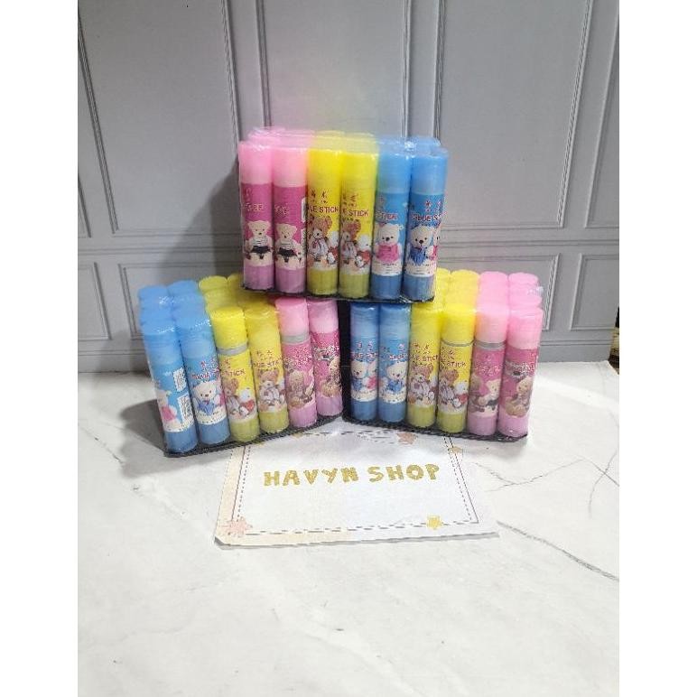 

JH8 Lem stik (1pak=24pc) ukuran KECIL 10gram/ Lem stick / Lem murah / Lem fancy / Glue Stik Fancy