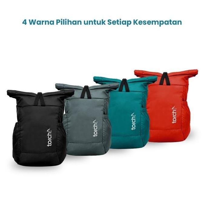 Torch Tas Ransel Punggung Lipat Pria Wanita - Foldable Backpack Shiroi