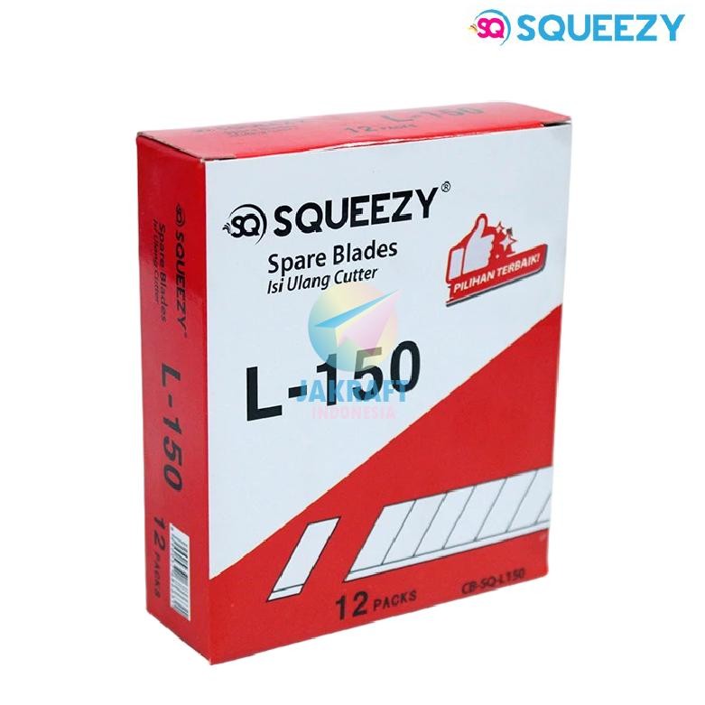 

JH8 (60 Pcs) GROSIR SQUEEZY Cutter Blade CB-SQ-L150 Pisau Refill Isi Ulang Segala Macam Cutter Besar Seperti L-500 Murah Tajam | PACK