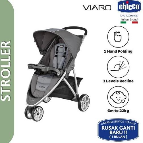 CHICCO STROLLER VIARO - GRAPHITE / KERETA DORONG BAYI / KERETA BAYI / STROLLER BABY / STROLLER BAYI 