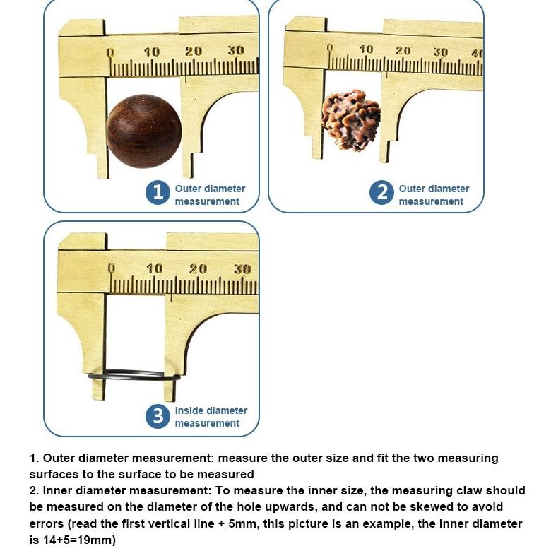 

JH8 Caliper Meter Bahan Kuningan 0-100mm / Jangka Sorong Vernier Sigmat / Pengukur Sketmat Mini
