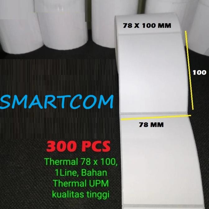 

JH8 SMARTCOM - Label stiker Thermal 78x100mm isi 500pcs Waterproof Sticker Label GAP Label Kertas 78mm x 100mm isi 300pcs