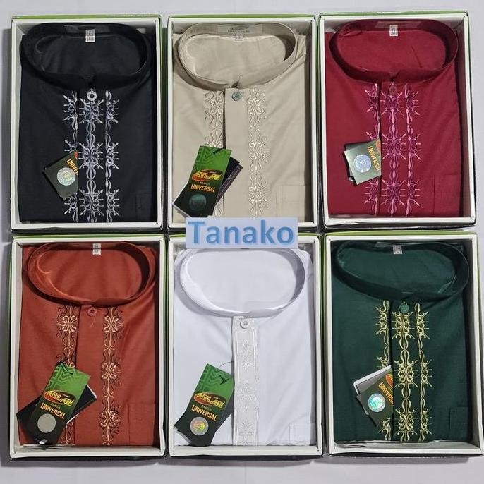 Baju Koko Atlas Lengan Panjang