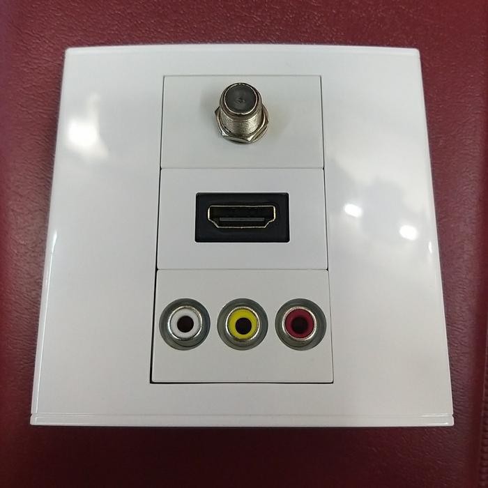 Stop Kontak Faceplate Hdmi Rca Tv Soket Face Plate Modul Original Dan Terpercaya