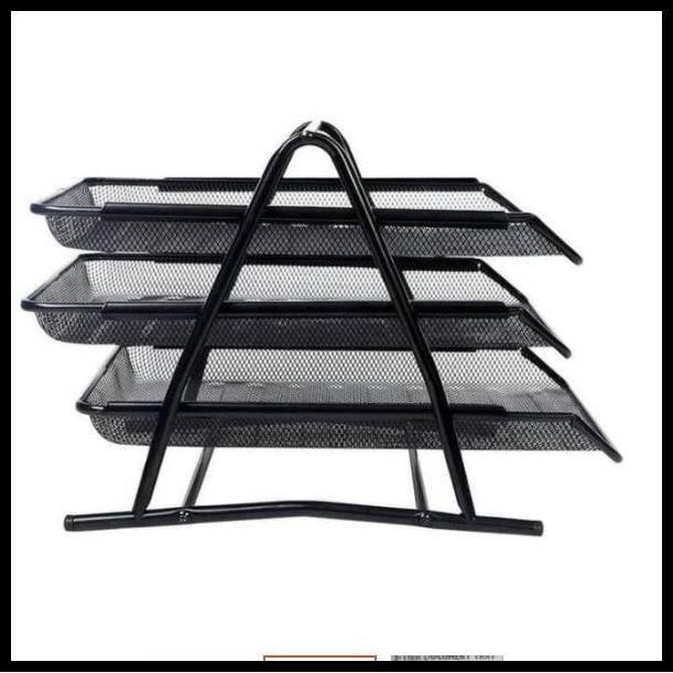 

Terlaris Rak Dokumen Kertas Besi 3 Susun / Elevated Tray 3 Tingkat Good Quality