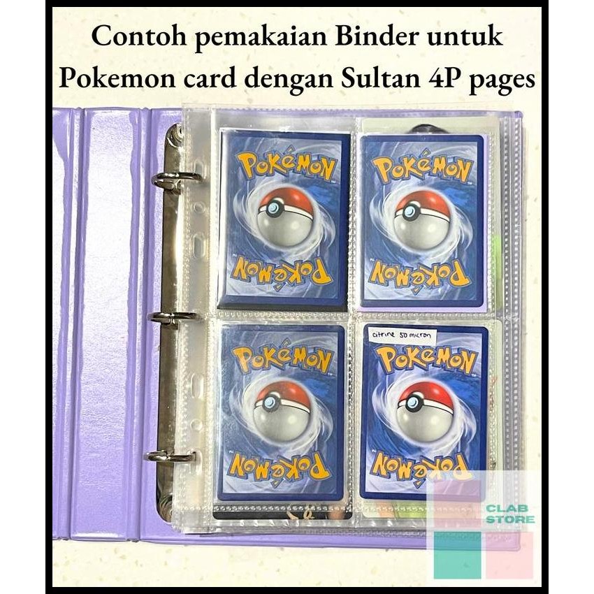 

Terlaris Sultan Page Sleeve A5 4P Two Sides Ring Binder Album For Pokemon, Tcg, Mtg, Kpop, Photocard And Sports Card Good Quality