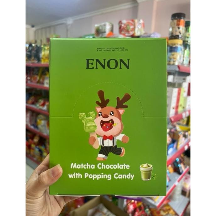 

ENON Chocolate With Popping Candy 225g (15Pcs x 15g) Enon Coklat Rasa Strawbery Vanilla Milk Matcha copy
