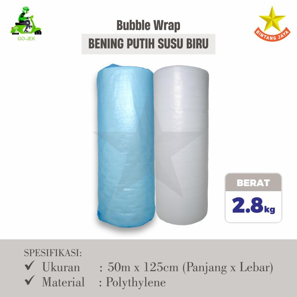 

Ct_C1077 Murah Bubblewrap Plastik Gelembung 1Roll 50M X 125Cm Instant Packing Skincare Olshop Bubble Jogja Fn-56