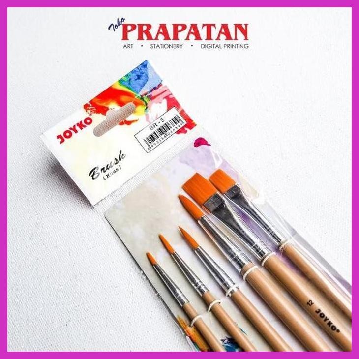 

( SEKOLAH / LUKIS ) COD KUAS LUKIS JOYKO BR-5 SET 6PCS / JOYKO PAINT BRUSH (SENI / MENGGAMBAR / ART / KERAJINAN ) PRIVASI AMAN