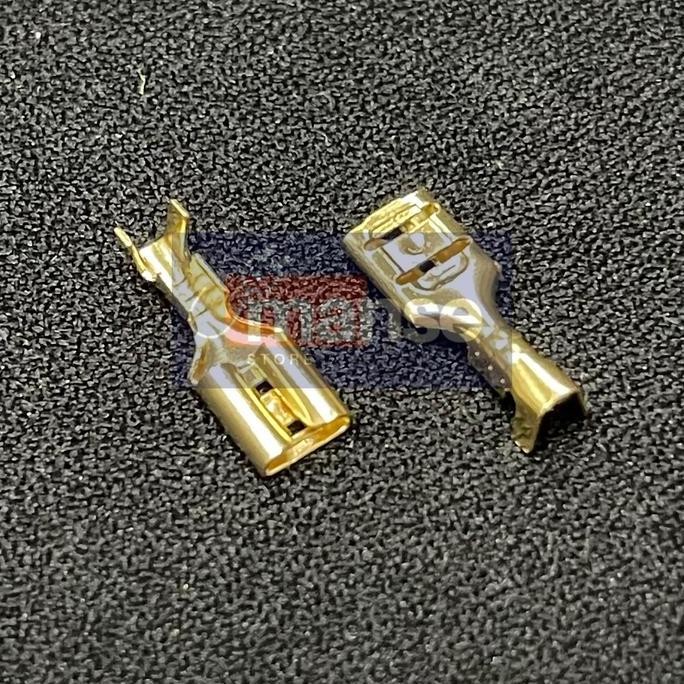 Skun Gepeng Female 4.8mm / Terminal Kabel Cewek 4,8 mm (isi 100 Pcs)