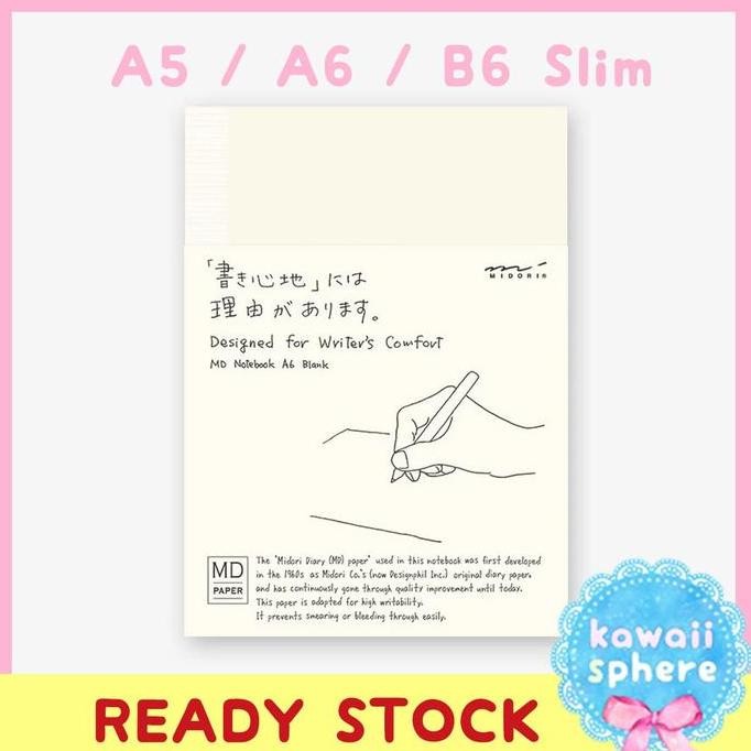 

Midori Md Notebook Blank A5 / A6 / B6 Slim | Ready Stock