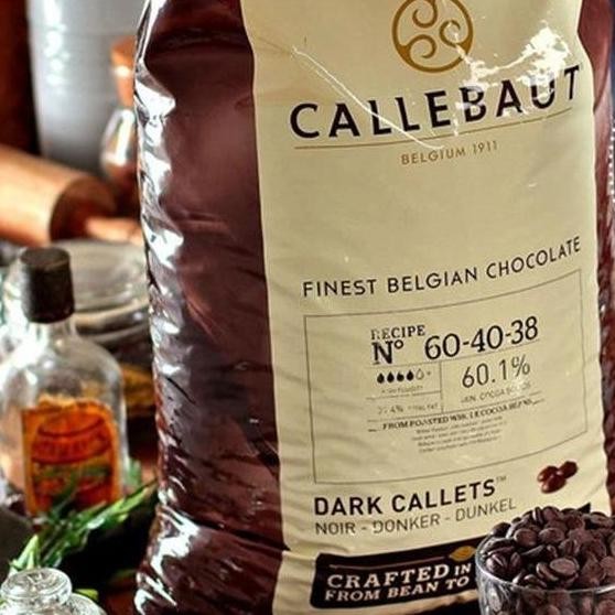 

Callebaut 60% Repack 1Kg Dark Chocolate Couverture 6040 Coklat Baking Cokelat