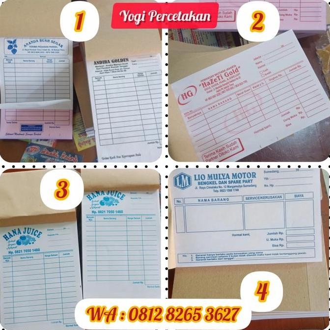 

Nota Bon Kwitansi Invoice 1Rim Cetak 2Ply Pakai Nomor