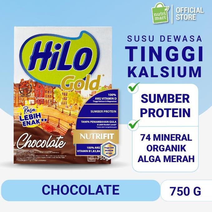 

Hilo Gold Chocolate 750Gr - Susu Tinggi Kalsium