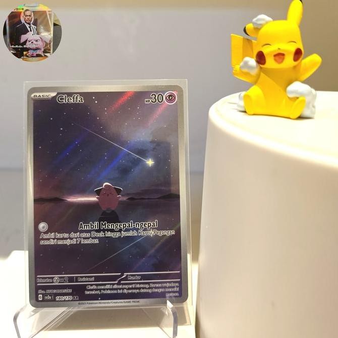 Cleffa Ar sv3s kartu pokemon kilau hitam tcg indo Rare Original