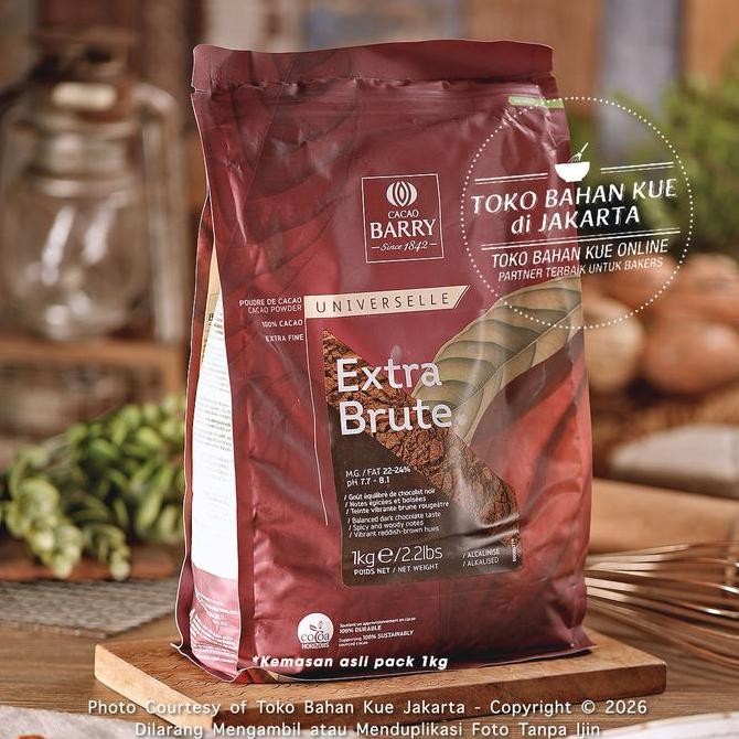 

Cacao Barry - Extra Brute Pure Cocoa Powder 1Kg Cokelat Bubuk Coklat