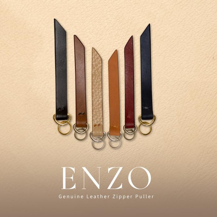 Efs Enzo Zipper Puller Gantungan Resleting Tas Kulit Asli Leather Lecari Pria Wanita