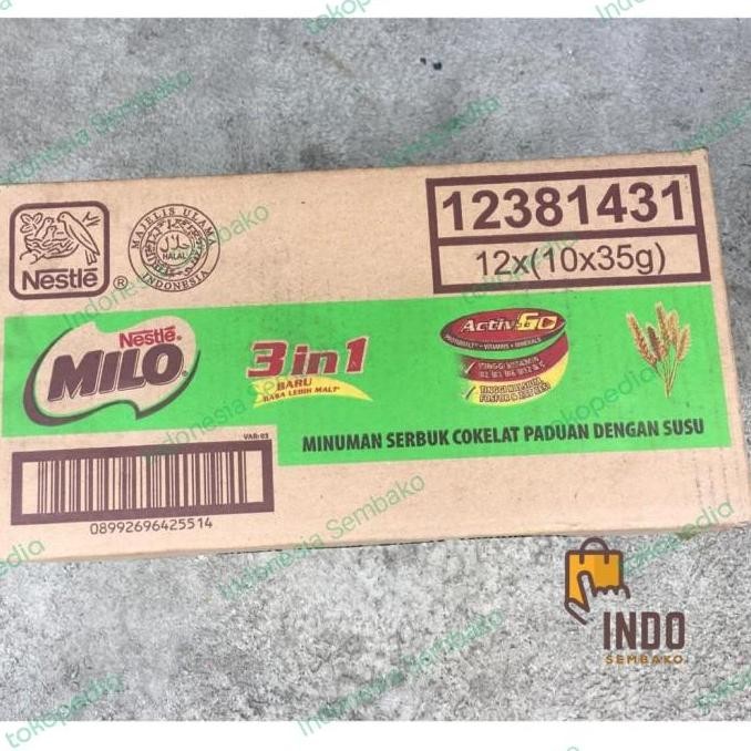 

Milo 3 In 1 Isi 120 Sachet X 34G / Milo 3 In 1 Dus / Susu Milo Karton