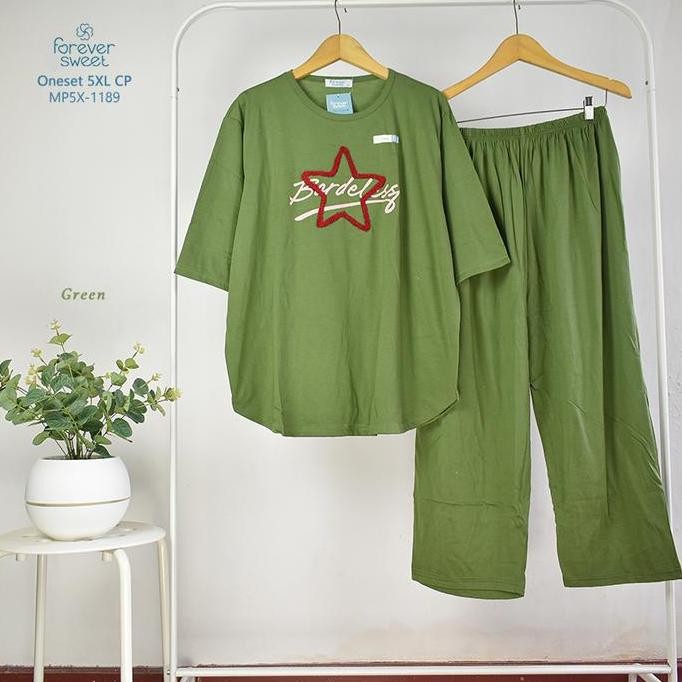 Baju Tidur 5Xl Cp Forever Sweet Set Piyama Wanita Jumbo Celana Panjang