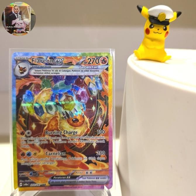 Flareon Ex Sar sv8a kartu pokemon festival terastal tcg indo Rare Original