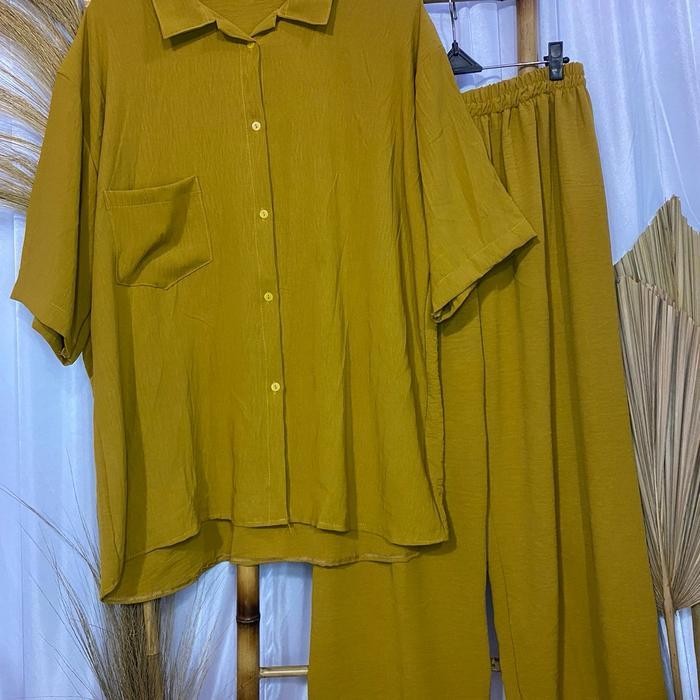 Delia Setcel Crinkle Jumbo Ld 140 Lengan Pendek Setelan Crinkle Super Jumbo Ld 140 One Set Bb 70-120