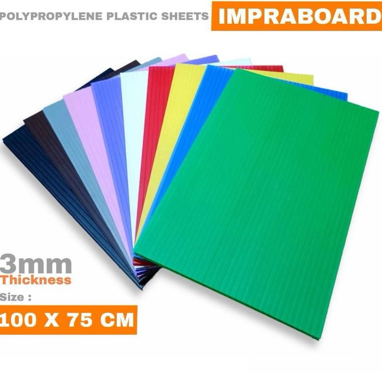 

JH8 Impraboard 3mm Ukuran 100 x 75 cm / 100x75 cm / 75x100 cm Infraboard Imfraboard PP Board Art board Karton Plastik