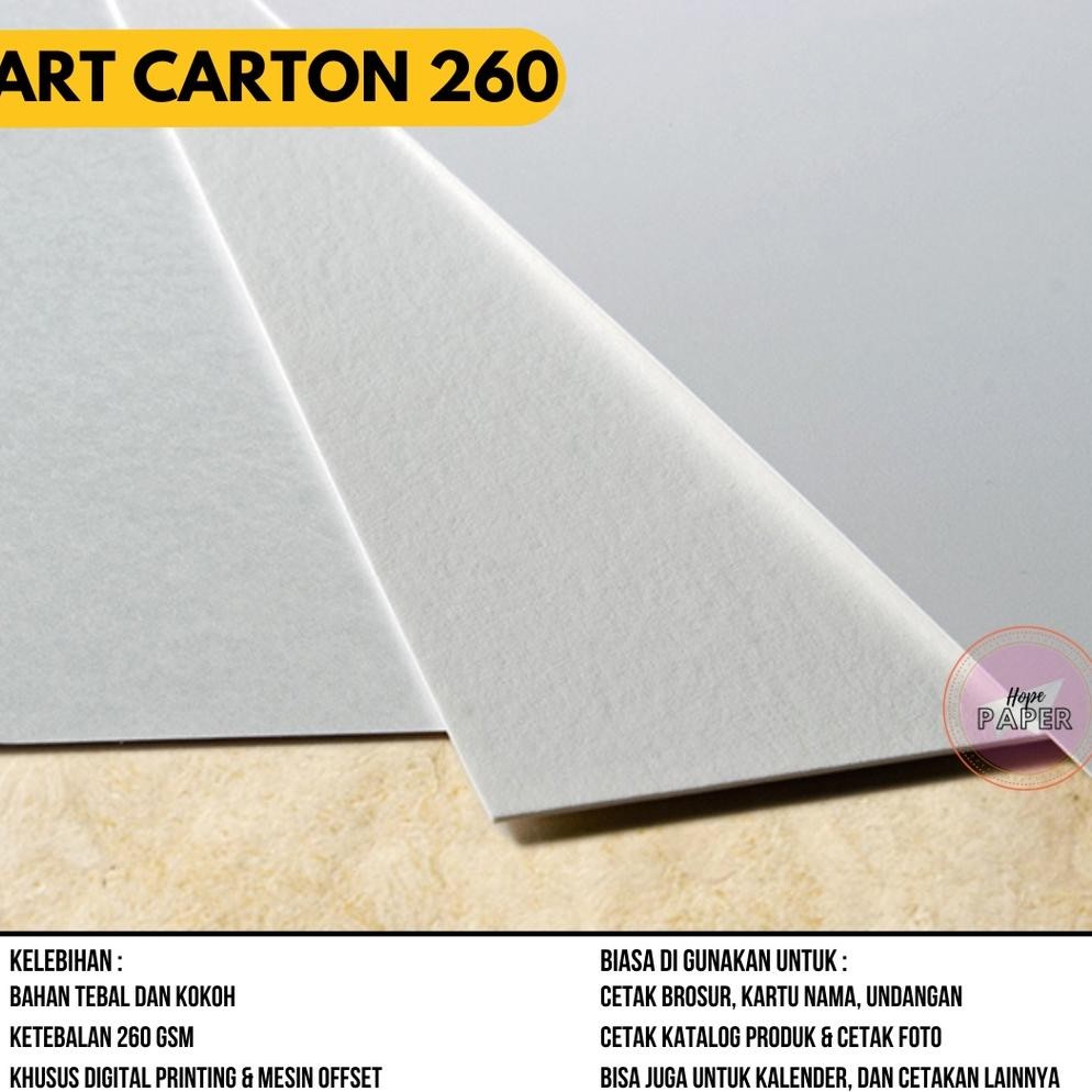 

JH8 Art Carton 260 gsm A4 isi 50 lembar / Kertas Art Carton 260 gsm / Art Karton 260 gsm / Kertas Karton A4 260 gsm