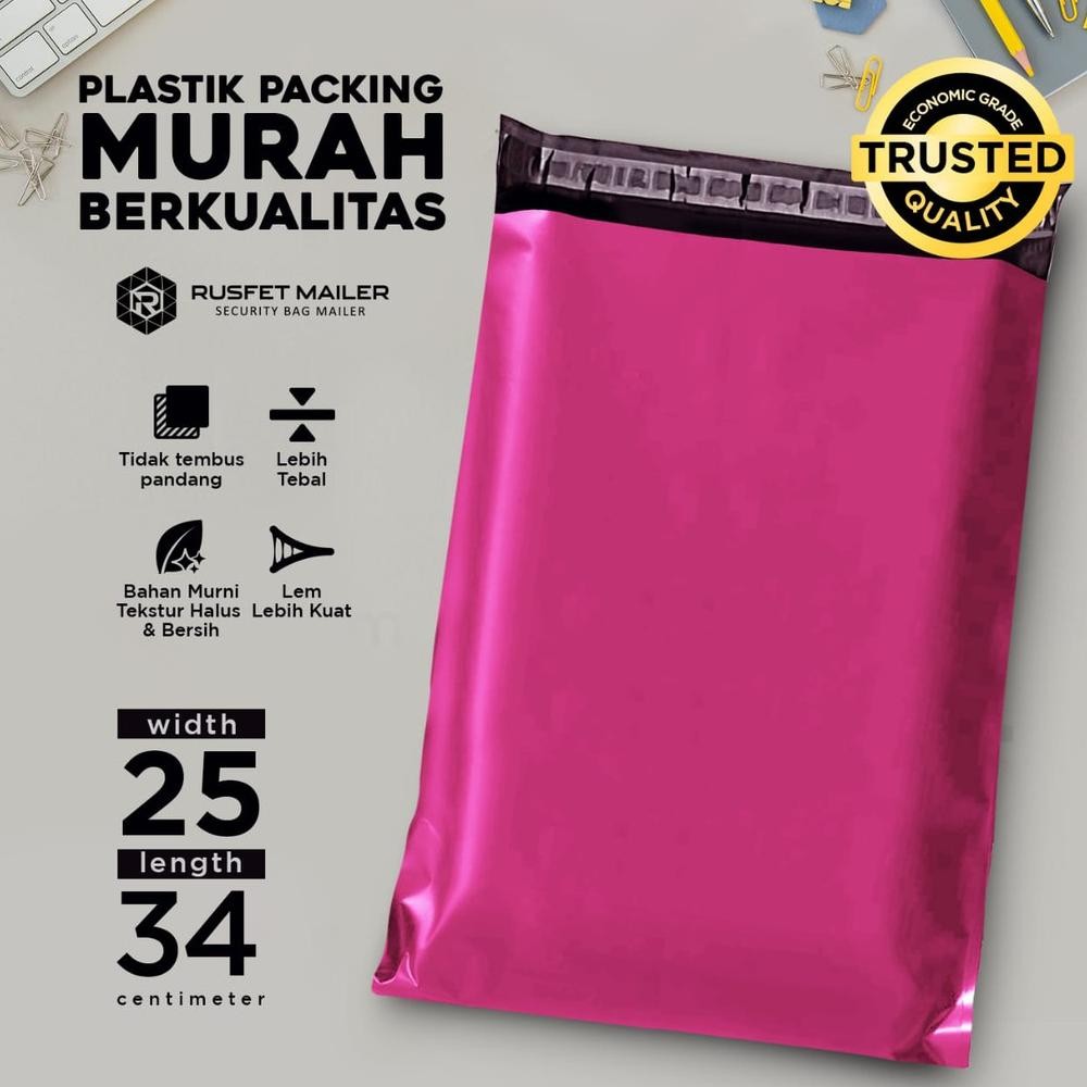 

JH8 [ISI 100] 25 X 34 - AMPLOP POLYMAILER PLASTIK PACKAGING ONLINE SHOP u/ BAJU KAOS SWEATER HIJAB JAKET